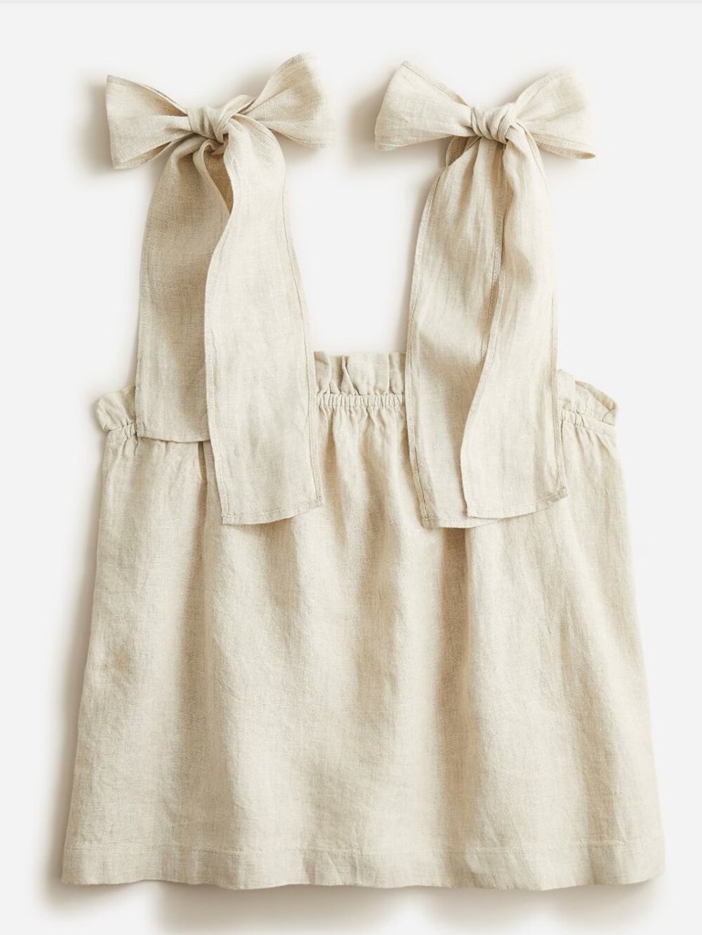J.Crew Linen Shoulder-Tie Tank
